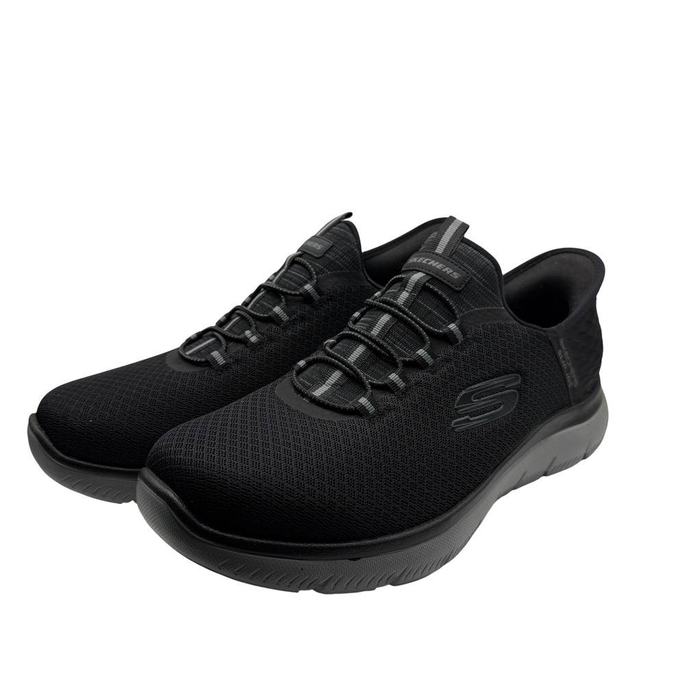 Skechers Summits High Range Mens 10 Black Charcoal Hands Free Slip-ins Sneakers